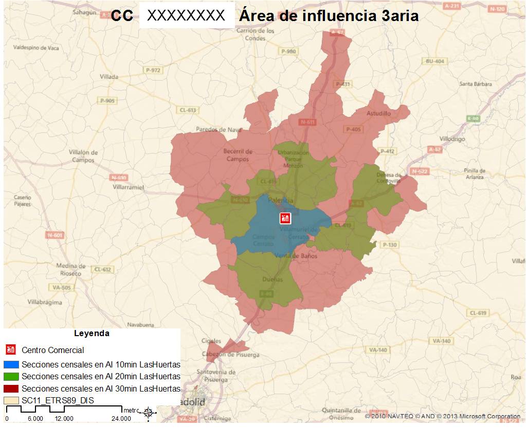 area de influencia geomarketing drivetime isocrona