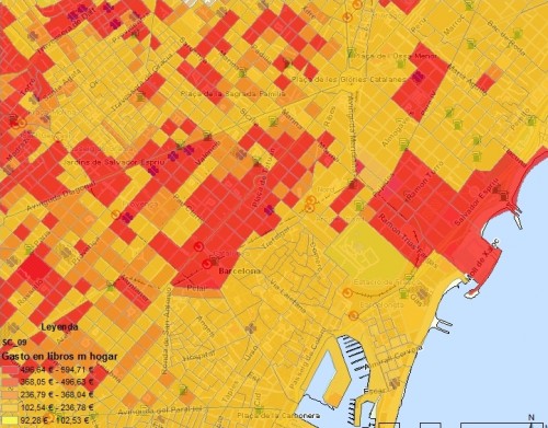 demanda de libros por sección censal en Barcelona