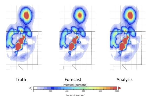 Bayesian Tracking of Emerging Epidemics Using Ensemble Optimal Statistical Interpolation