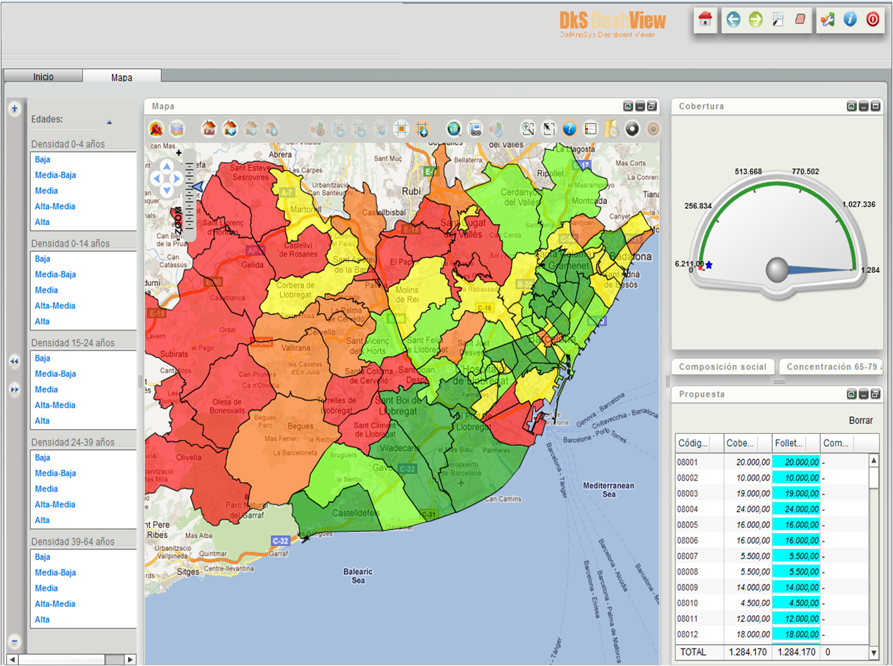 geosmart mapa+gauge, caso buzoneo