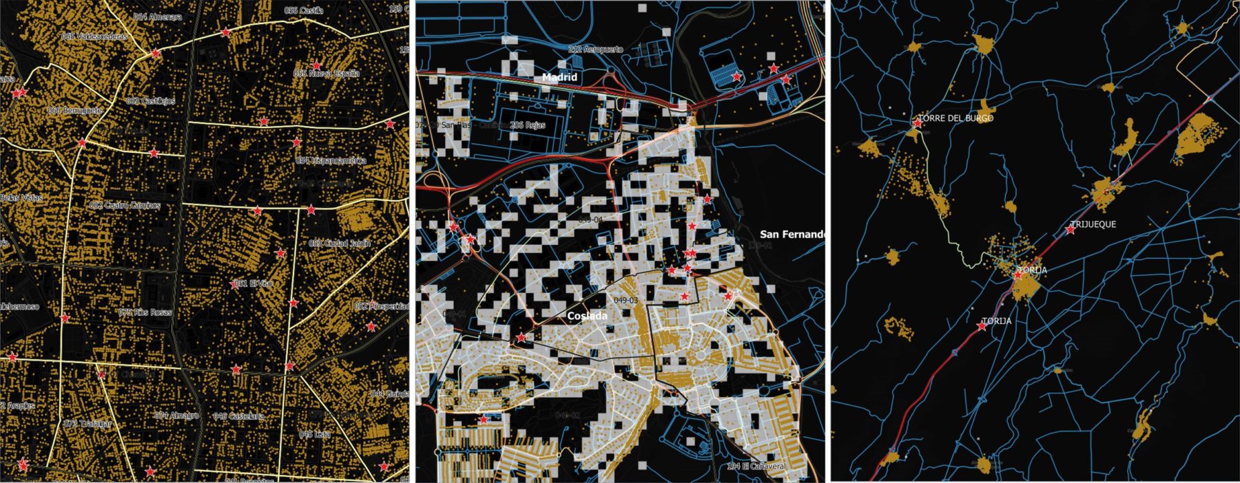 Service stations, location types by demand: origin, destination, transit